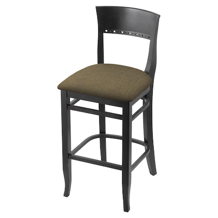 30 Bar Stool,Black Finish,Graph Cork Seat